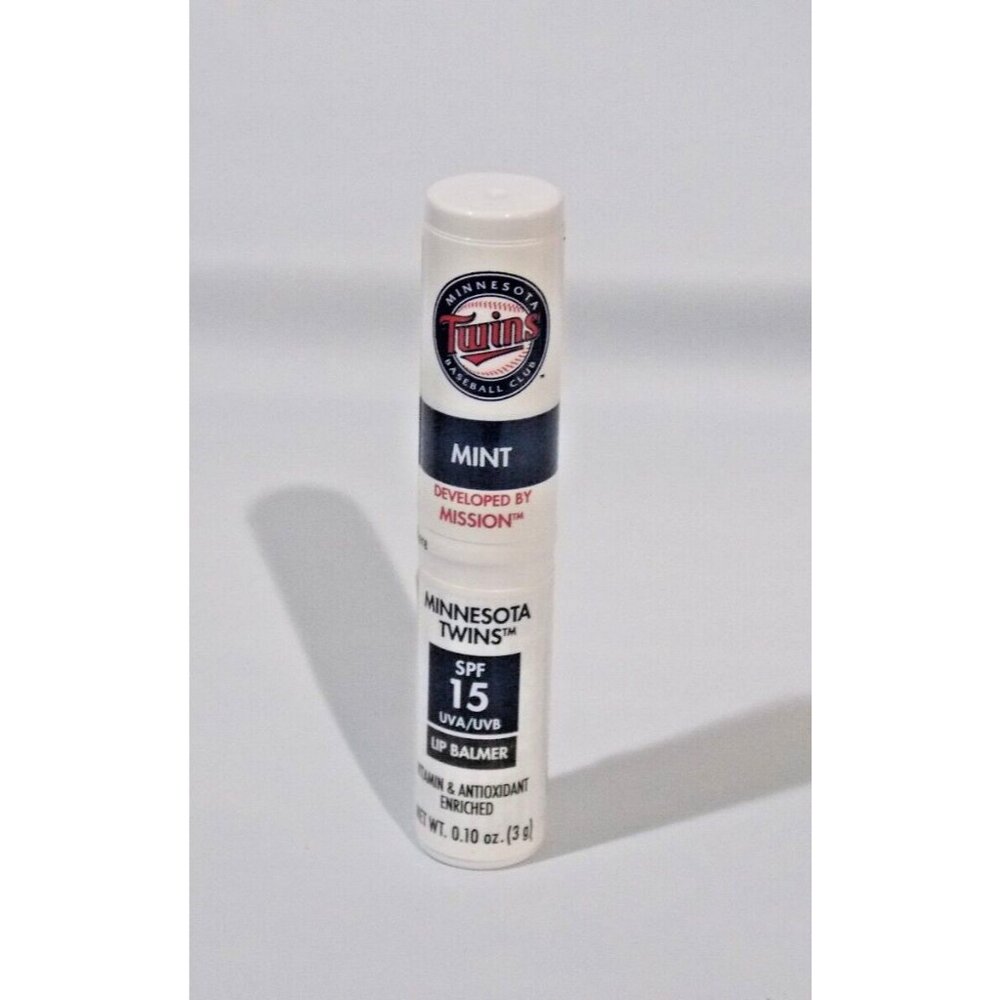 Single Sealed MLB Minnesota Twins SPF 15 Lip Balm Mission Skincare